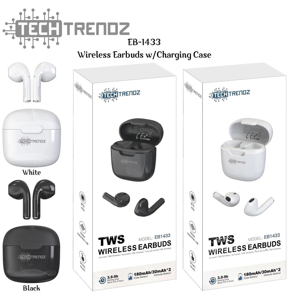 Earbuds w/Case - Compatible with All Smartphones - LECCE