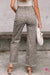 Brown Leopard Frayed Wide Leg High Waist Jeans Dear Lover