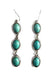 Western Oval Turquoise Stone 3 Dangle Earring Snowing West