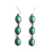 Western Oval Turquoise Stone 3 Dangle Earring Snowing West
