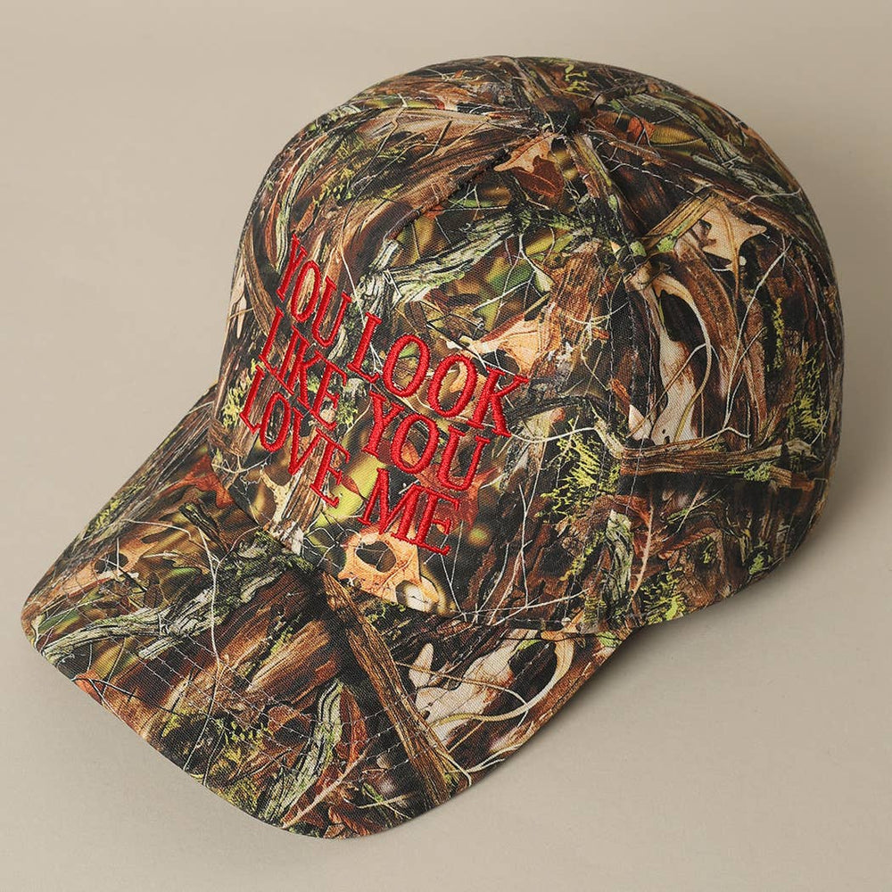 You Look Like You Love Me Embroidery Camo Hat Fashion City