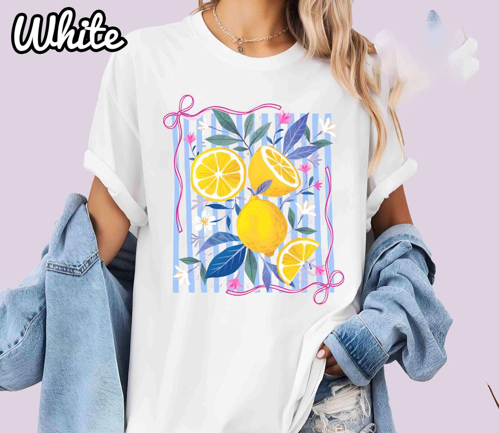 Comfort Colors Lemon Botanical Shirt, Limoncello Coquette