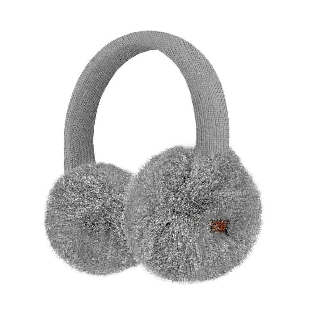 EMS0155 Faux Mink Fur Knitted Earmuffs - LECCE