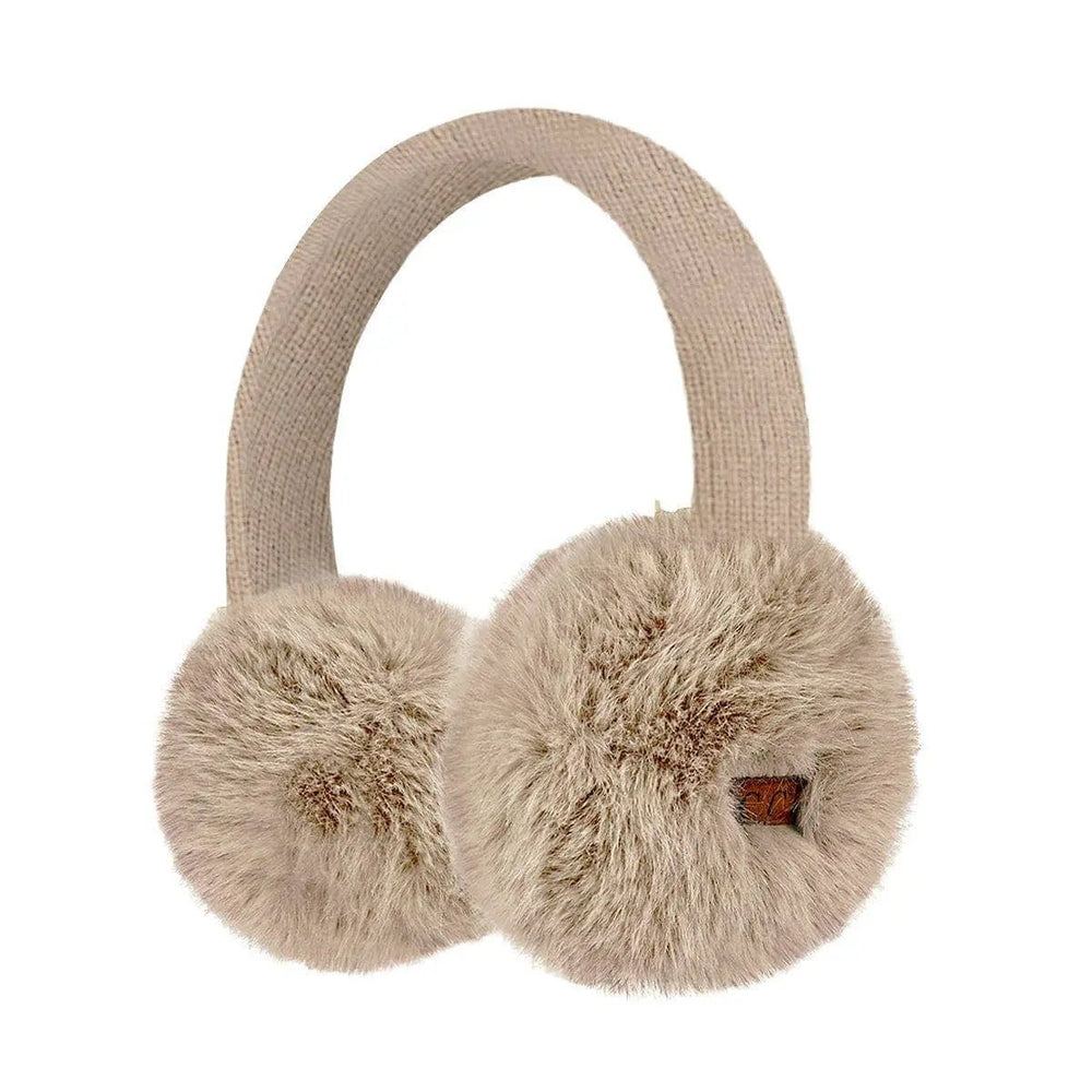 EMS0155 Faux Mink Fur Knitted Earmuffs - LECCE