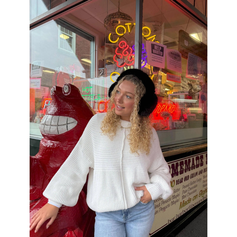 EMS4350 Long Faux Fur Cozy Earmuffs - LECCE