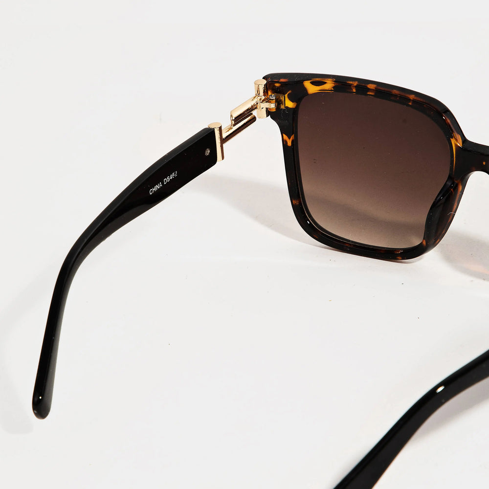 Metallic Joint Large Square Sunglasses Collections by Fame Accessories