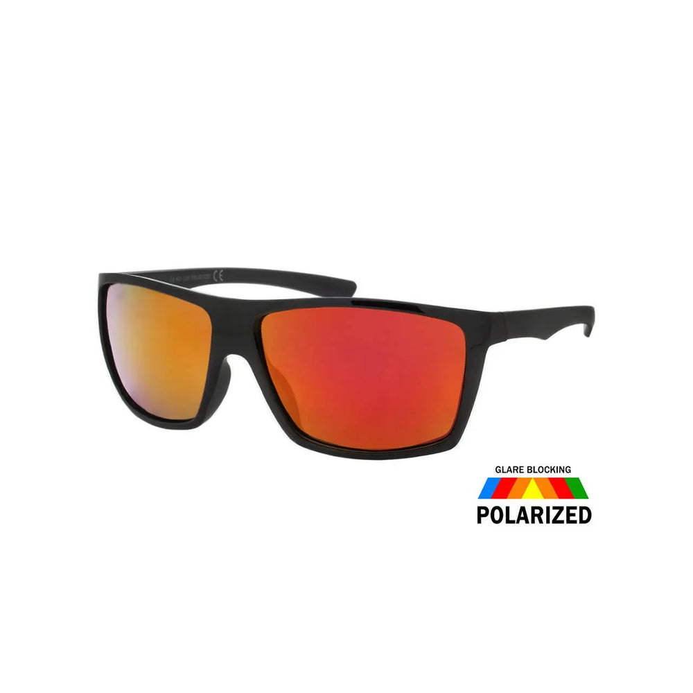 Mens Polarized Color Mirror Sunglasses Wrap Style Fish Activ Shark Eyes, Inc