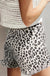 White Leopard Frayed Hem Denim Shorts Dear lover