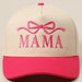 MAMA Ribbon Embroidered Two-Tone Trucker Hat Fashion City