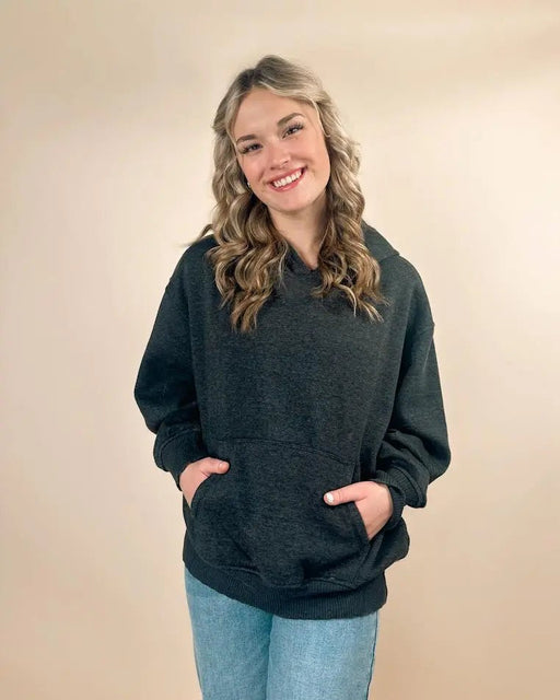 Fleece Acid Wash Kangaroo Pocket Hoodie - LECCE