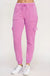 Fleece Burnout High Rise Cargo Jogger - LECCE