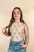 Floral Lace Sheer Mesh Layering Top - LECCE
