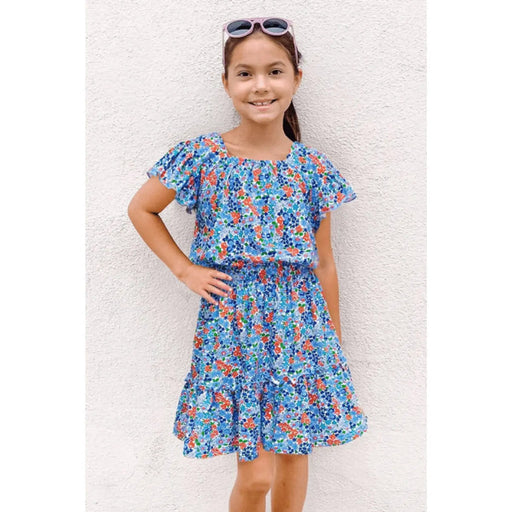 Floral Skirt Set W/ Ruffle Sleeve - LECCE