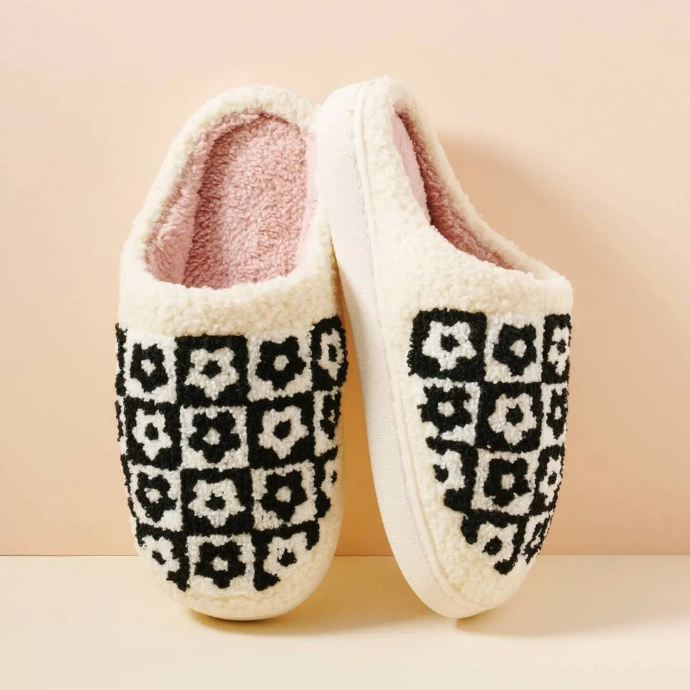 Flower Color Block Home Slippers - LECCE