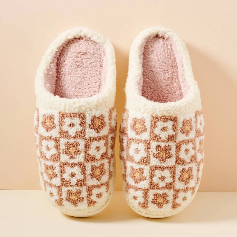 Flower Color Block Home Slippers - LECCE