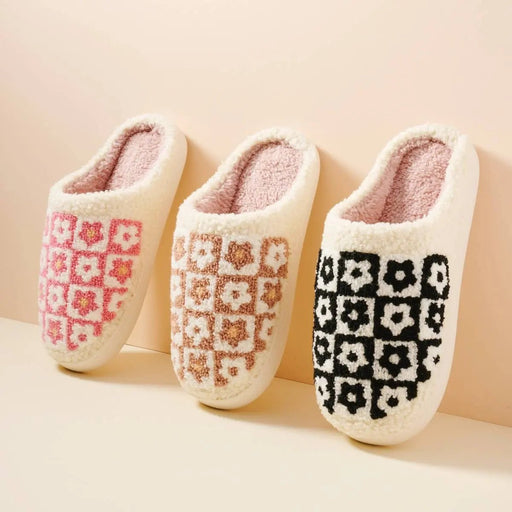 Flower Color Block Home Slippers - LECCE
