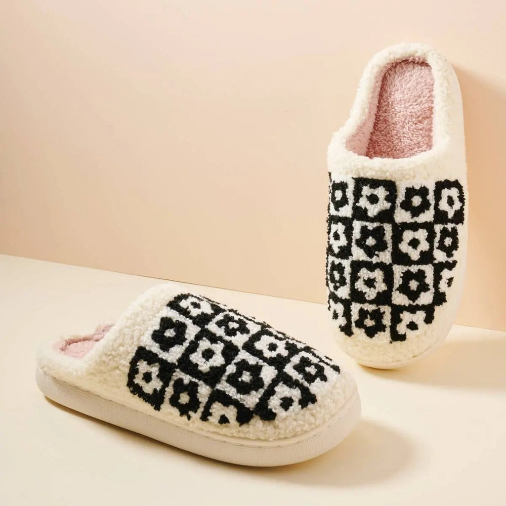 Flower Color Block Home Slippers - LECCE