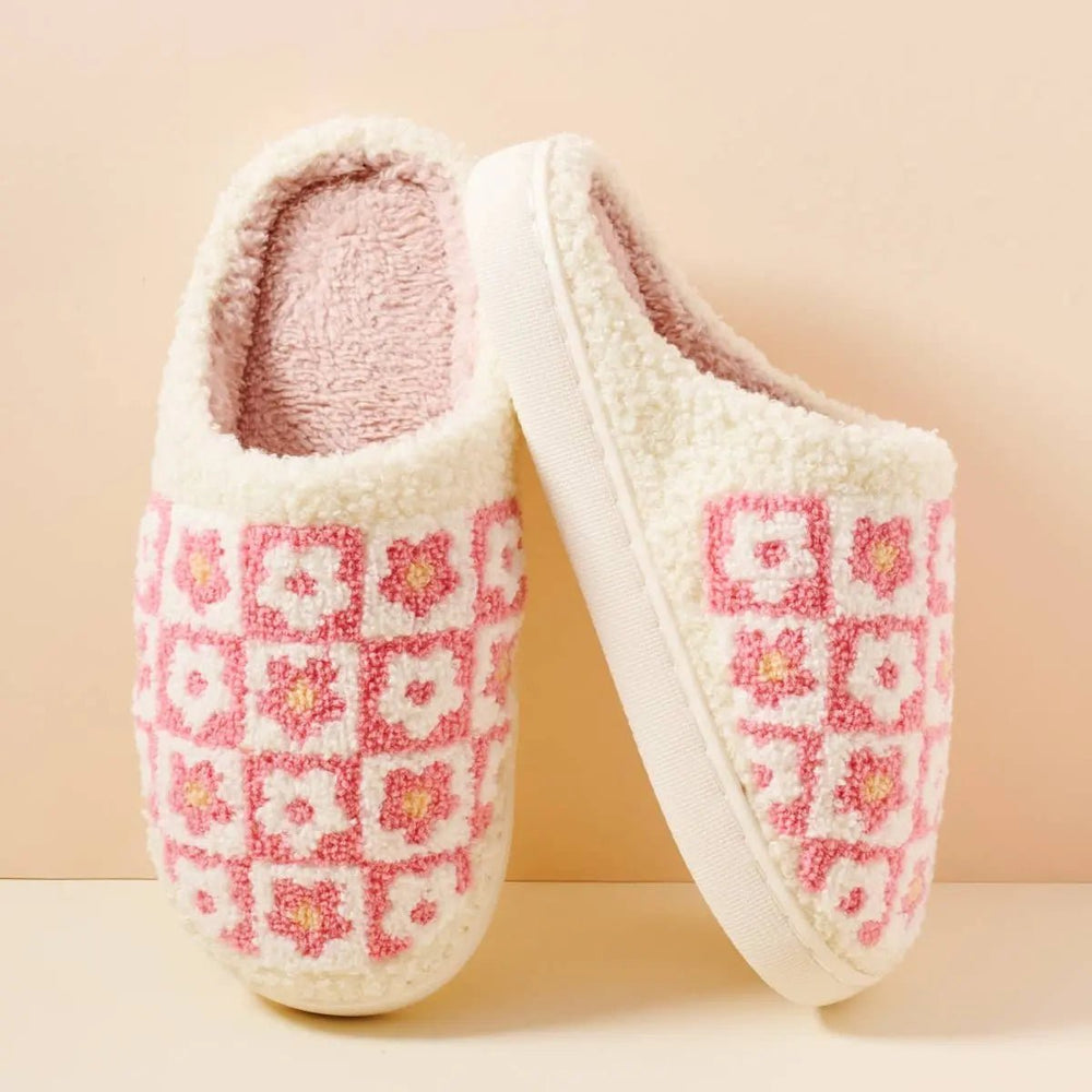 Flower Color Block Home Slippers - LECCE