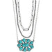 Flower Gemstone Navajo Pearl Choker Necklace - LECCE