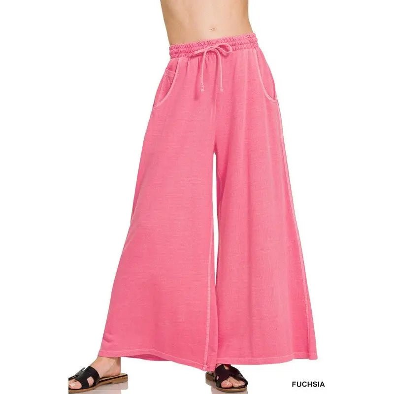 French Terry Enzyme Wash Pants - LECCE