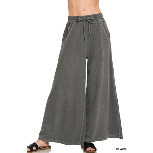 French Terry Enzyme Wash Pants - LECCE