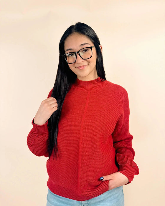 Front Seam Loose Sweater - LECCE