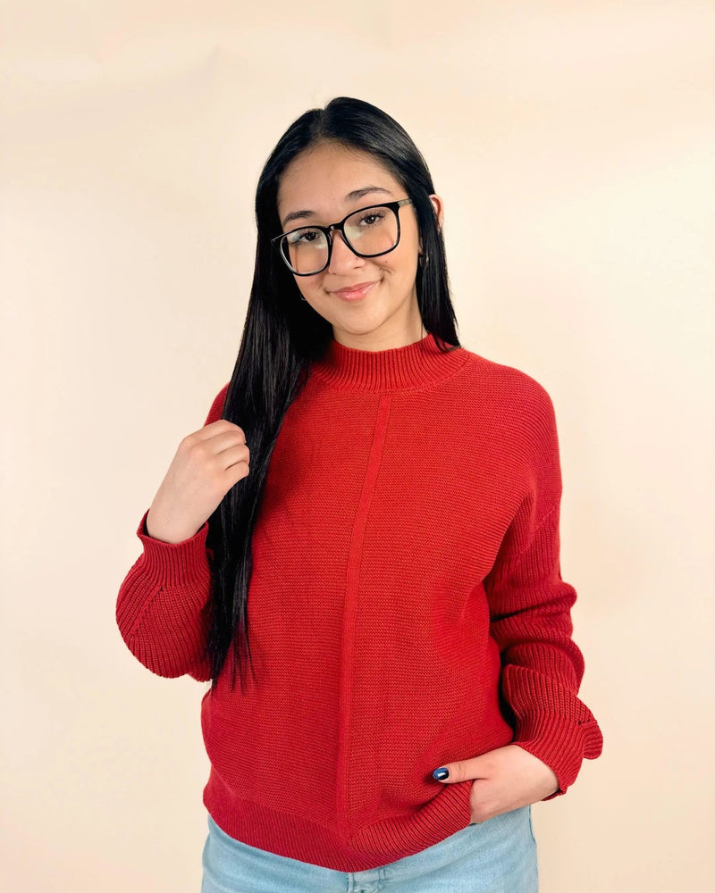 Front Seam Loose Sweater - LECCE