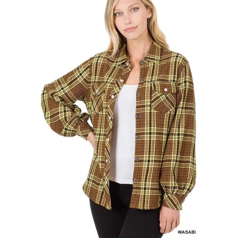 Fur Lined Plaid Shirt - LECCE