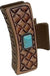 Gemstone Braid Print Leather Hair Claw Clips - LECCE
