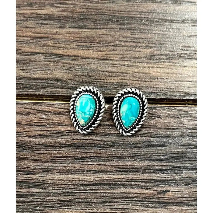 Gemstone Stud Earrings - LECCE