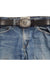 Genuine Leather belt with Antique Silver Buckle - LECCE