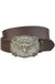 Genuine Leather belt with Antique Silver Buckle - LECCE
