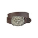 Genuine Leather belt with Antique Silver Buckle - LECCE