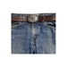 Genuine Leather belt with Antique Silver Buckle - LECCE