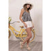 Gingham V Neck Top - LECCE