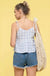 Gingham V Neck Top - LECCE