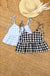 Gingham V Neck Top - LECCE