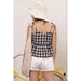 Gingham V Neck Top - LECCE