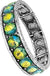 Glass Crystal Stone Pave Bar Stretch Bracelet - LECCE