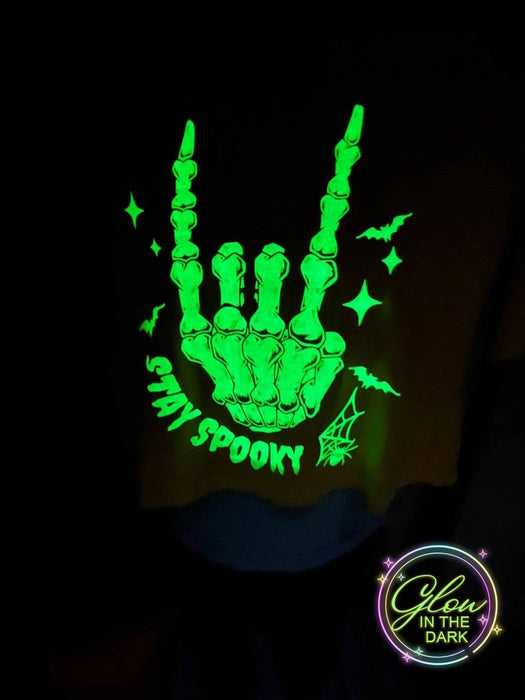 Glow in the Dark Stay Spooky Skeleton Tee - LECCE