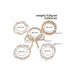 Gold Bow Knot Pearl Beaded Multi Layered Bracelet Set - LECCE