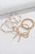 Gold Bow Knot Pearl Beaded Multi Layered Bracelet Set - LECCE