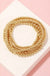 Gold Dipped Ball Bead Bracelet Set - LECCE