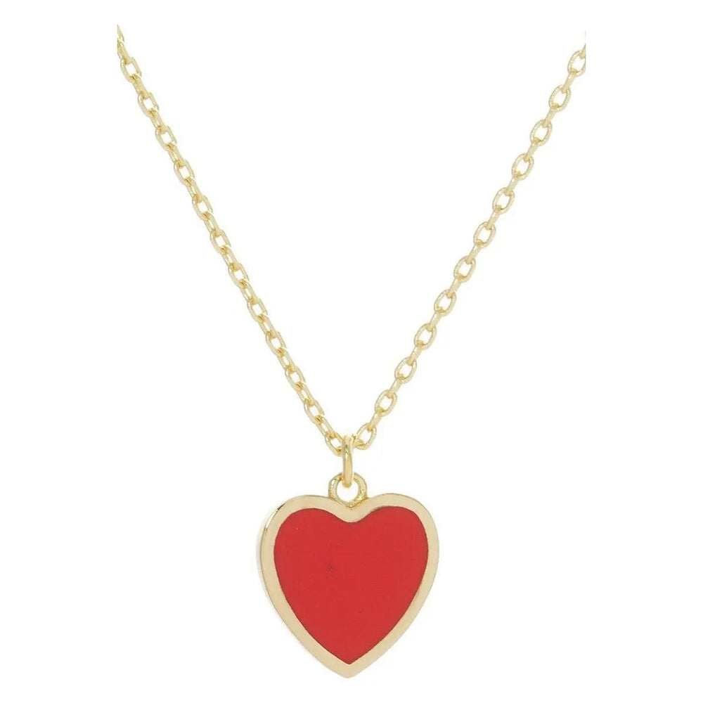Gold - Dipped Heart Pendant Necklace - LECCE