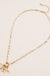 Gold Dipped Necklace with Charms and Pearl Accent - LECCE