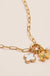 Gold Dipped Necklace with Charms and Pearl Accent - LECCE