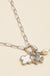 Gold Dipped Necklace with Charms and Pearl Accent - LECCE