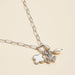 Gold Dipped Necklace with Charms and Pearl Accent - LECCE