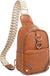 Gold Ring Zipper Sling Fanny Travel Crossbody Bag - LECCE