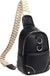 Gold Ring Zipper Sling Fanny Travel Crossbody Bag - LECCE